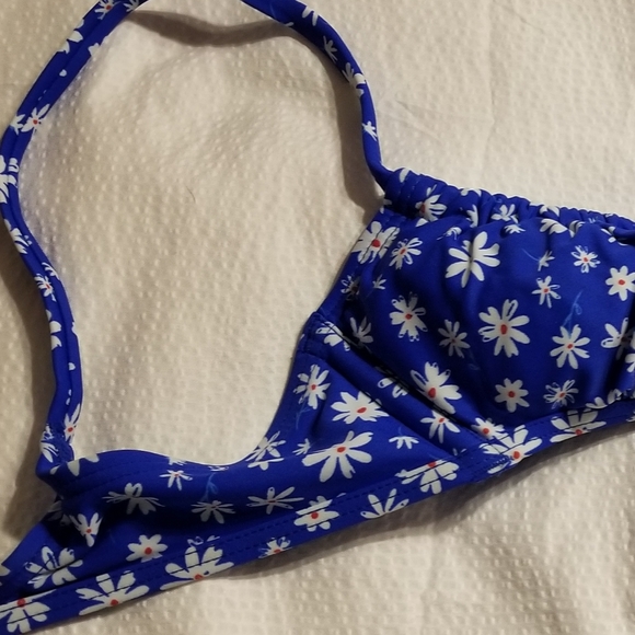 NWT PADDED SWIMSUIT BRA TOP REMOVABLE PADS DRAWSTTING FEATURE XS - Picture 3 of 5